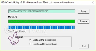 Zkontrolujte MD5 a SHA1 pro kontrolu integrity souboru