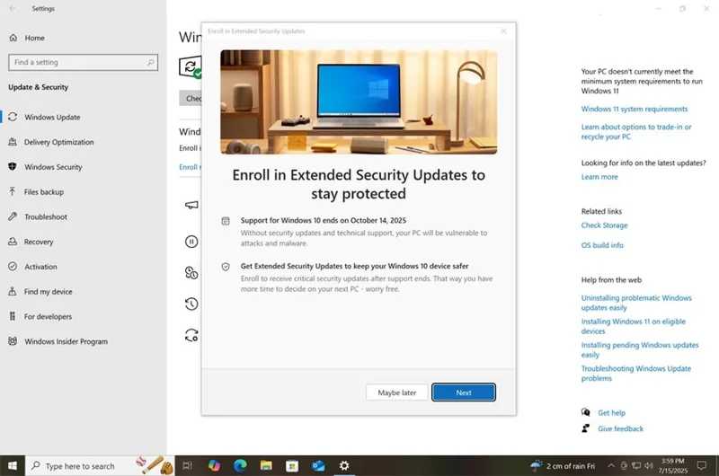 Jak získat další rok bezplatných aktualizací Windows 10