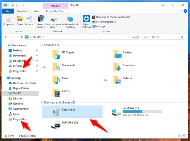 11 způsobů, jak otevřít Koš ve Windows