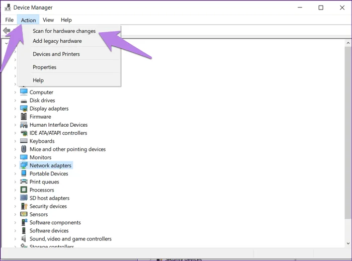 Sådan rettes fejlen "Netværksadapter ikke fundet" i Windows 10
