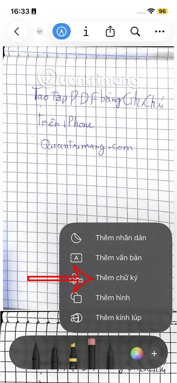 Как да създадете подпис на документ на iPhone