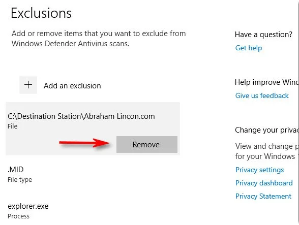 Kako dodati izjeme v programu Windows Defender v sistemu Windows 10