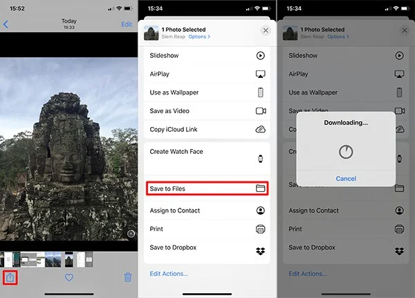 Kaip atsisiųsti nuotraukas iš „iCloud“