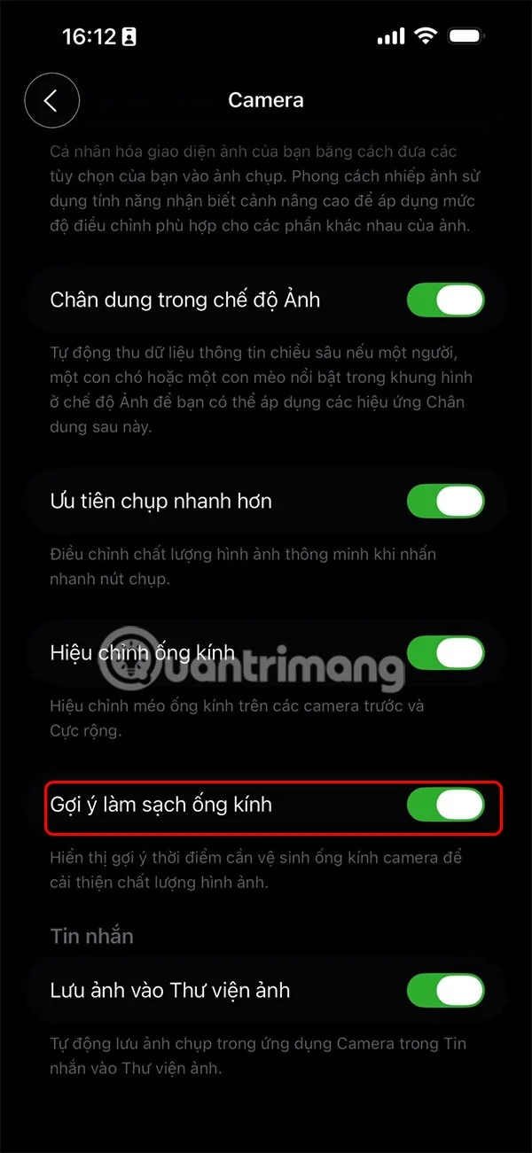 Как да активирате известието за почистване на камерата на iPhone