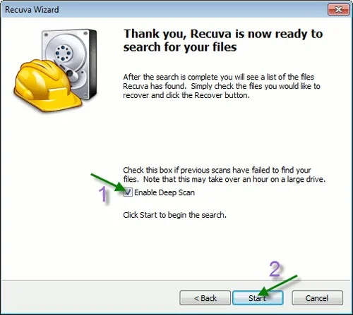 Obnovite izbrisane podatke s programom Recuva Portable v sistemu Windows 7