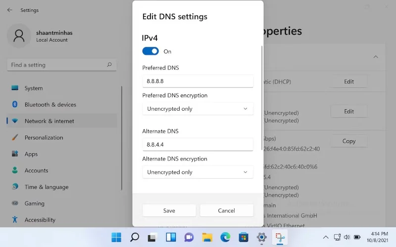 Kako spremeniti DNS strežnik v sistemu Windows 11
