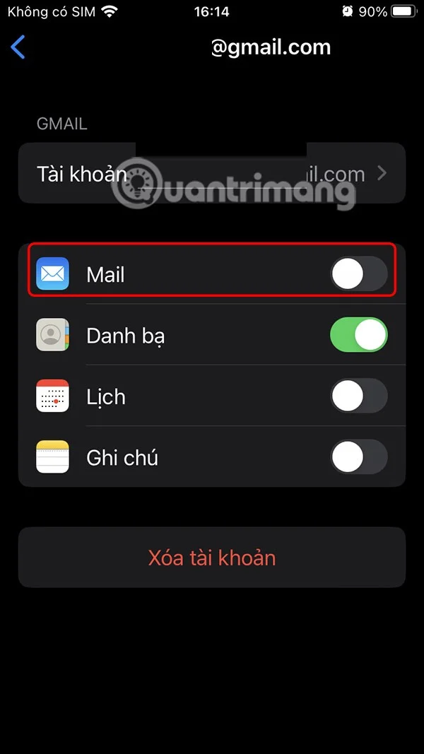 Οδηγίες για αποσύνδεση από το Mail στο iPhone