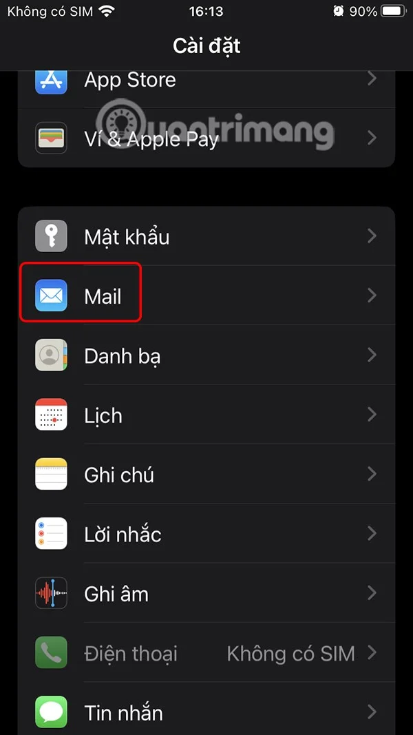 Οδηγίες για αποσύνδεση από το Mail στο iPhone