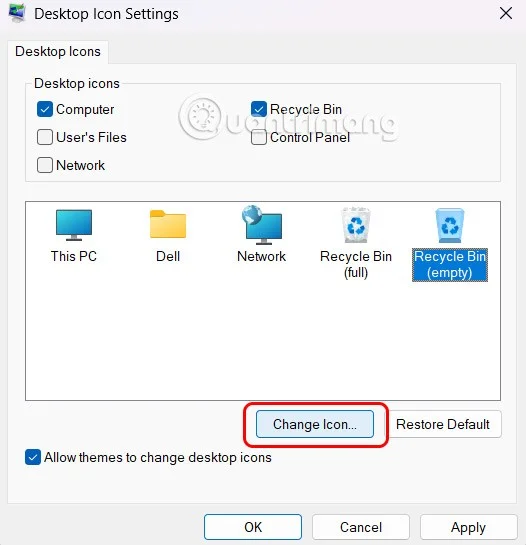 Kako spremeniti ikono koša v sistemu Windows 11