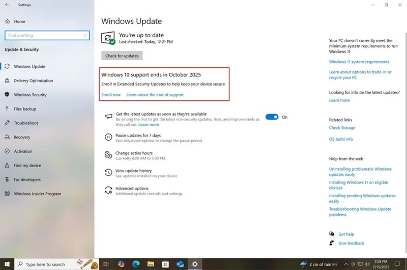 Jak získat další rok bezplatných aktualizací Windows 10