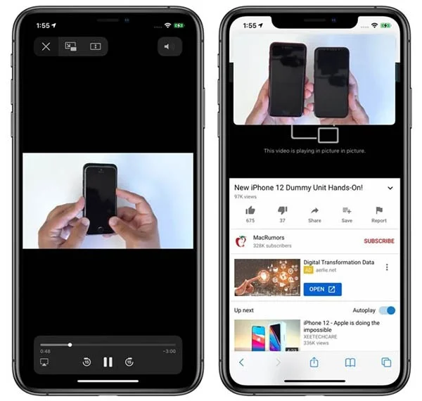 Картина в картината на iPhone: Как да активирате и използвате картина в картината (PIP)