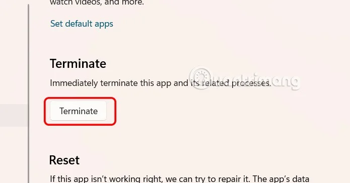Kako ponastaviti aplikacije v računalnikih z operacijskim sistemom Windows