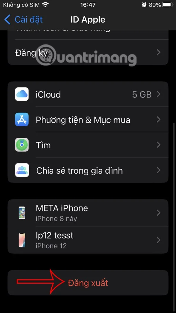 Οδηγίες για αποσύνδεση από το Mail στο iPhone