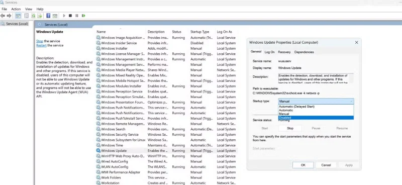 Kako ustaviti posodobitve sistema Windows v računalniku