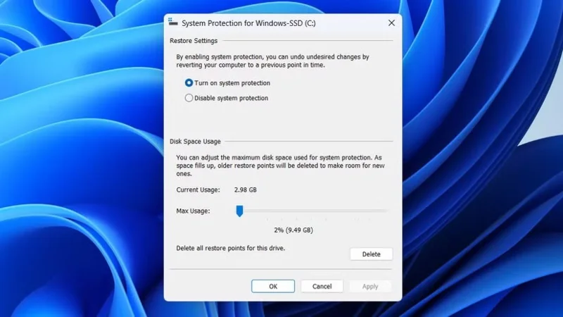 Kako izbrisati stare obnovitvene točke sistema Windows, da sprostite prostor