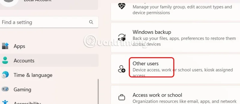 Sådan får du vist alle konti i Windows 11