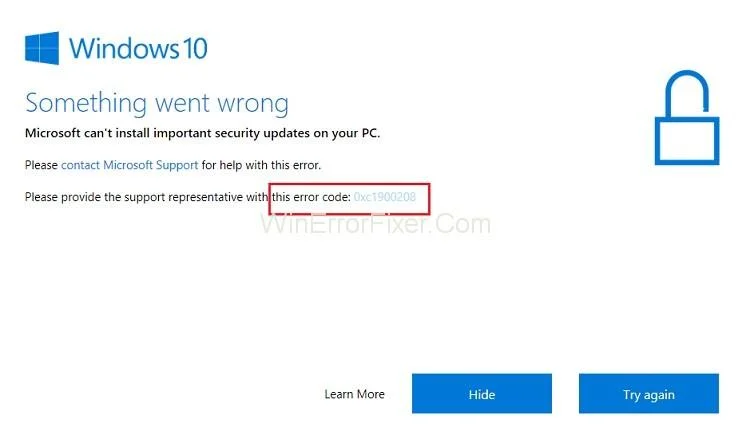 Erro 0xc1900208: Fallo de actualización de Windows Creators {Resolto}