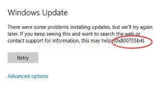 Код помилки Windows Update 0x800705b4 Помилка {вирішено}