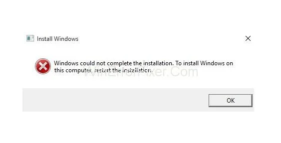 Windows не вдалося завершити інсталяцію {вирішено}