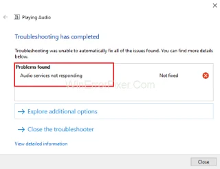 A hangszolgáltatások nem válaszolnak a Windows 10 rendszerben {Megoldva}