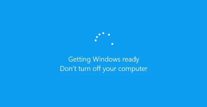 Gjør Windows klar, ikke slå av datamaskinen