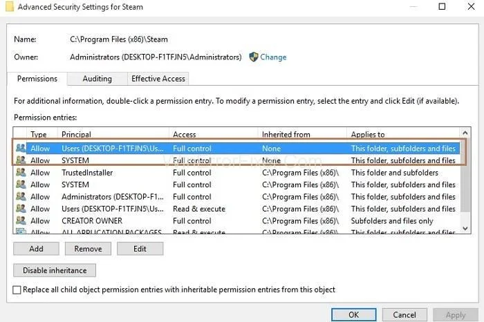„Steam“ trūksta failo privilegijų klaida {Solved}