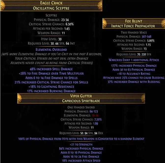Path of Exile: Умения за кражба, магии, награди и реплика на уникални предмети