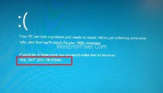 IRQL_NOT_LESS_OR_EQUAL Помилка {вирішено}