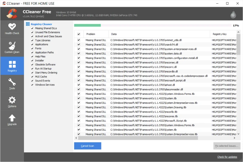 10 geriausių nemokamų registro valiklių, skirtų „Windows 10“.