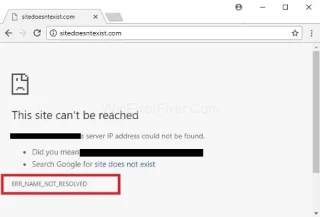 ERR_NAME_NOT_RESOLVED Σφάλμα στο Google Chrome