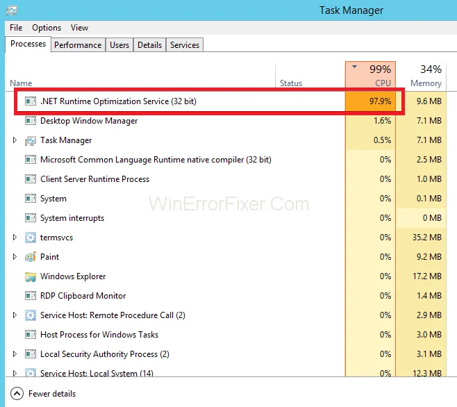 .NET Runtime Optimization Service Υψηλή χρήση CPU