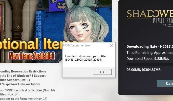 FFXIV Non se poden descargar ficheiros de parche {Resolto} FFXIV Non se poden descargar ficheiros de parche {Resolto}