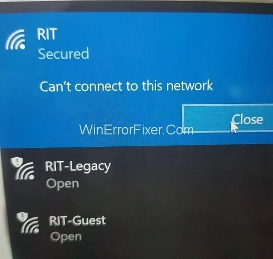 Не вдається підключитися до цієї мережі в Windows 10 {Solved}