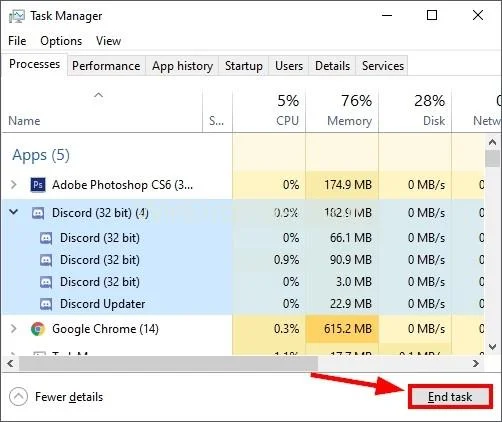 Discord Javascript klaida sistemoje Windows 10 {Išspręsta}