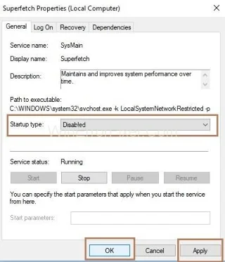 Keelake Superfetch operatsioonisüsteemides Windows 10, 8 ja 7