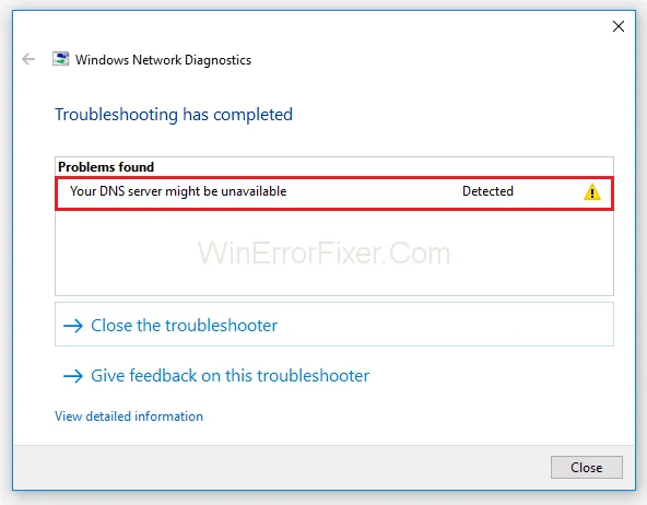 DNS serveris nepasiekiamas sistemoje „Windows 10“ klaida {Solved}