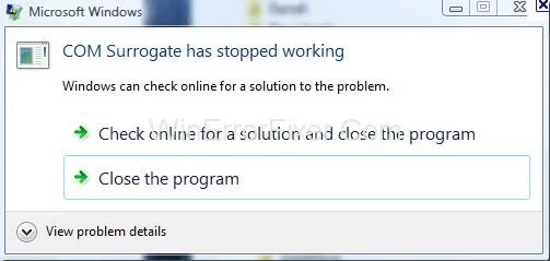 Com Surrogate on lakanud töötamast {Lahendatud}