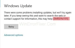 Код помилки Windows Update 0x8024a105 Помилка {вирішено}