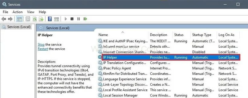 Τι είναι η Υπηρεσία Βοήθειας IP (iphlpsvc.exe), Πρέπει να την απενεργοποιήσετε με ασφάλεια;