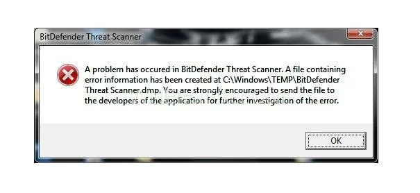 Problema iškilo dėl „BitDefender“ grėsmių skaitytuvo klaidos {išspręsta}