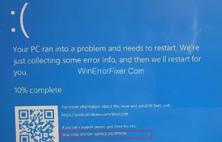 Помилка виключення системної служби в Windows 10 {вирішено}