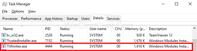 TiWorker.exe Високо използване на диск в Windows 10