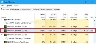 Vysoké využití CPU kontejneru NVIDIA {Vyřešeno}