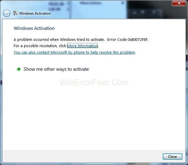 Помилка активації Windows 0x80072f8f {вирішено}