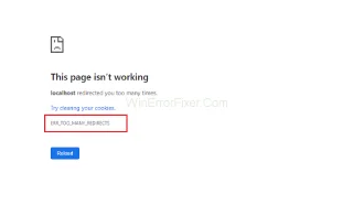 ERR_TOO_MANY_REDIRECTS στο Chrome {Solved}
