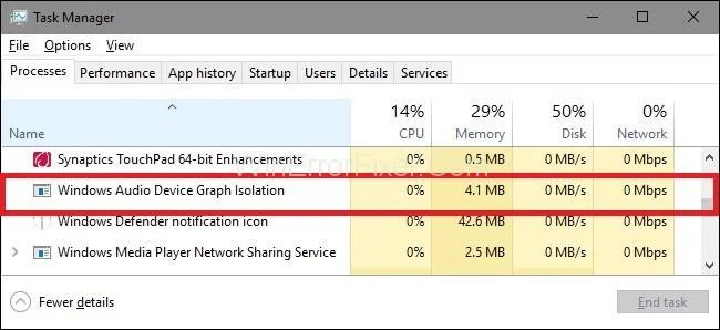 Windowsi heliseadme graafiku isolatsiooni kõrge protsessor {lahendatud} Windowsi heliseadme graafiku isolatsiooni kõrge protsessor {lahendatud}