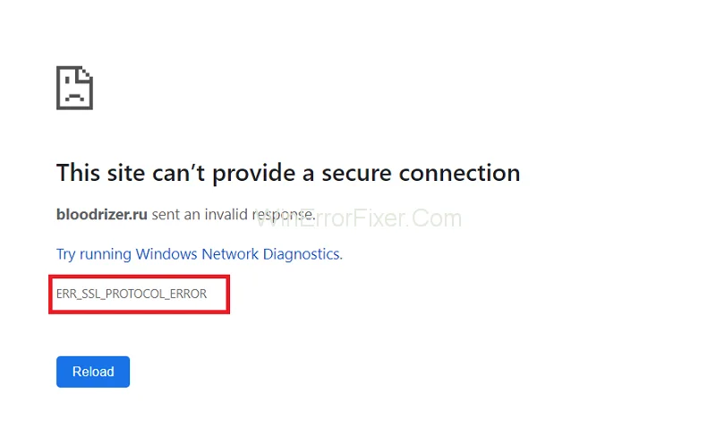 Err_SSL_Protocol_Error в Google Chrome {Solved}