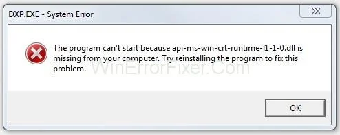 Trūksta api-ms-win-crt-runtime-l1-1-0.dll Klaida {išspręsta}