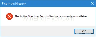 Доменні служби Active Directory наразі недоступні {Solved}
