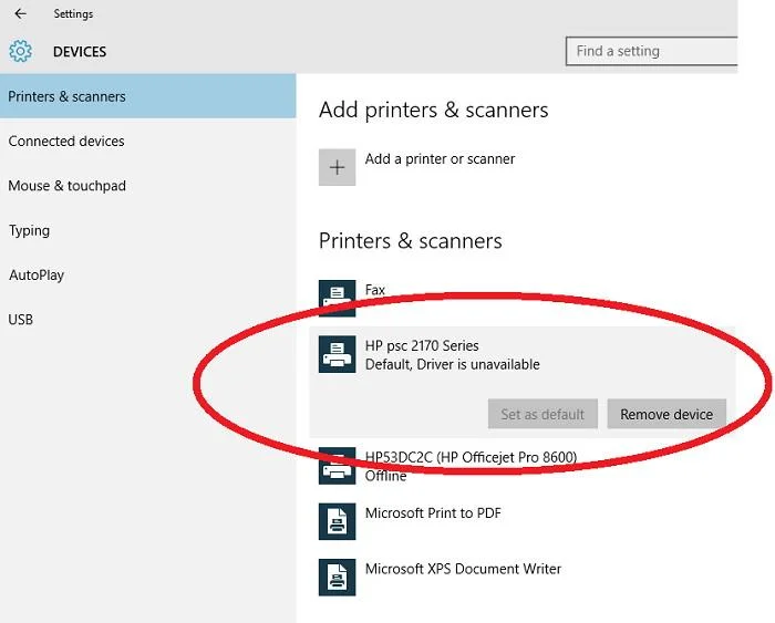 Драйверът за принтер не е наличен в Windows 10 {Solved}